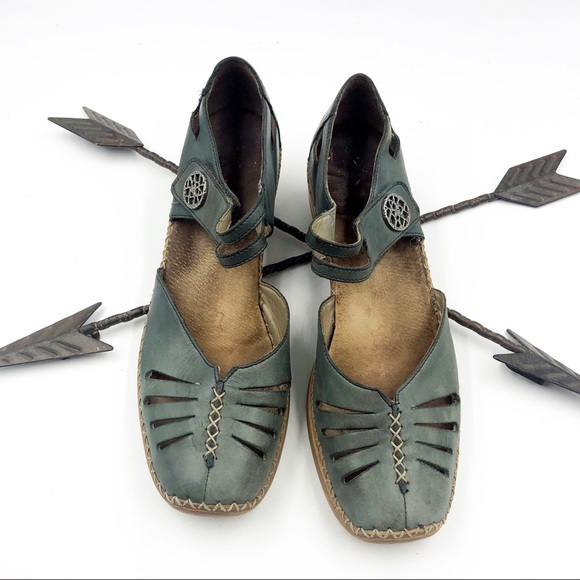 rieker green shoes